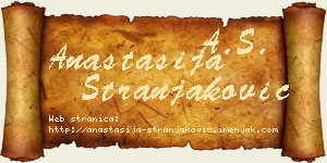 Anastasija Stranjaković vizit kartica